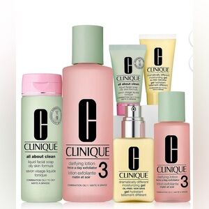 NIB: Clinic “great skin anywhere” 6 pc. set for combination skin